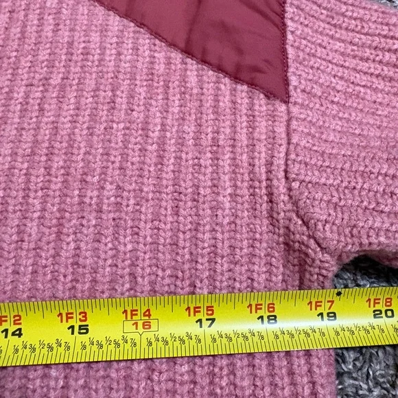 Sézane Pink Wool Cotton Sweater Quater Button Pull Ewen Jumper Rosewood Color - Picture 5 of 10